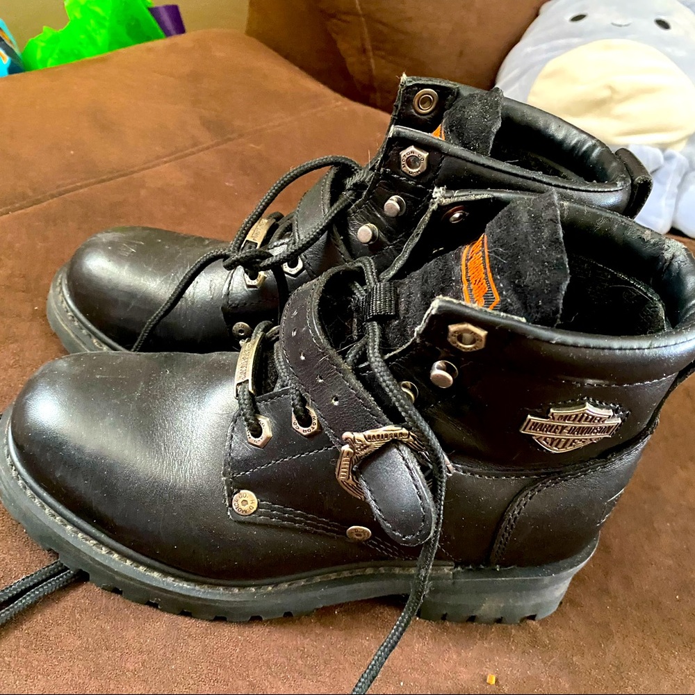 Vintage Harley Davidson riding boots